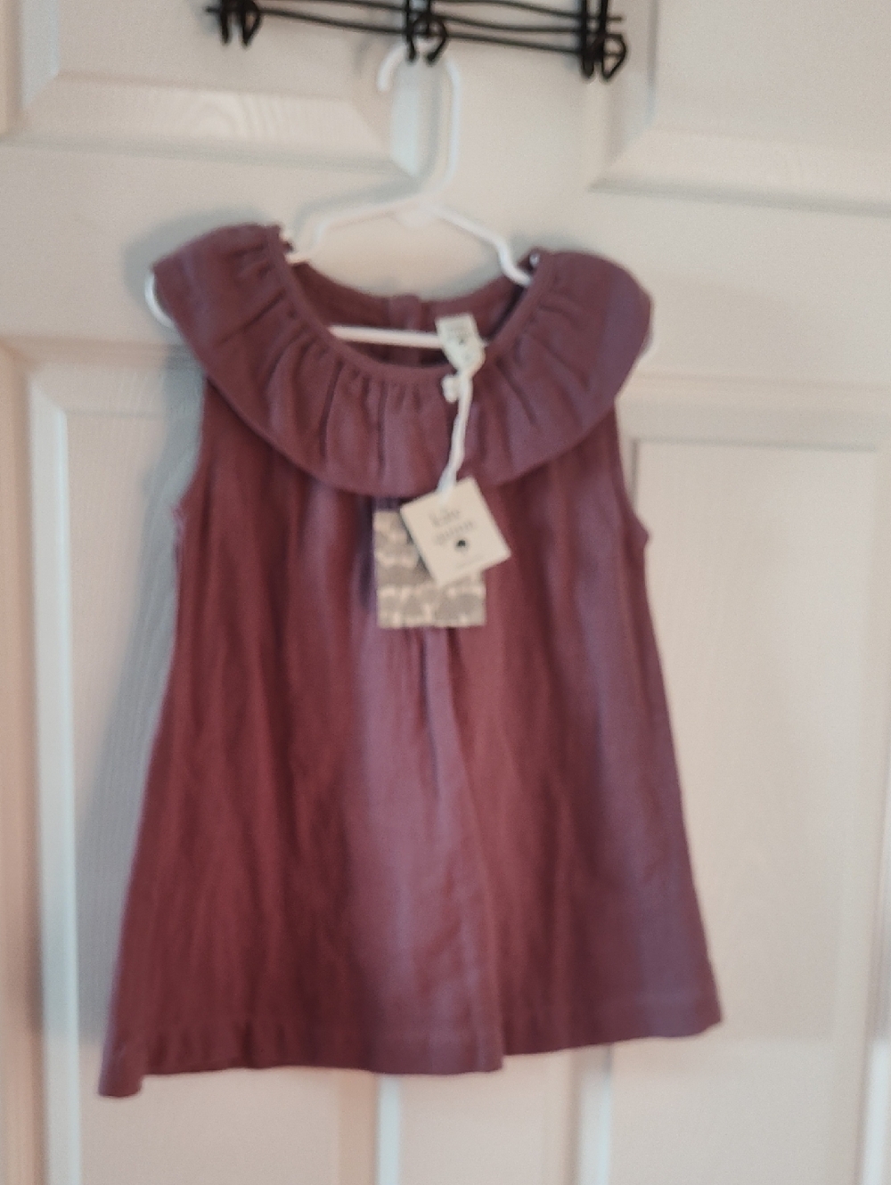 kate quinn Mauve Ruffle Collar Girls Dress Top